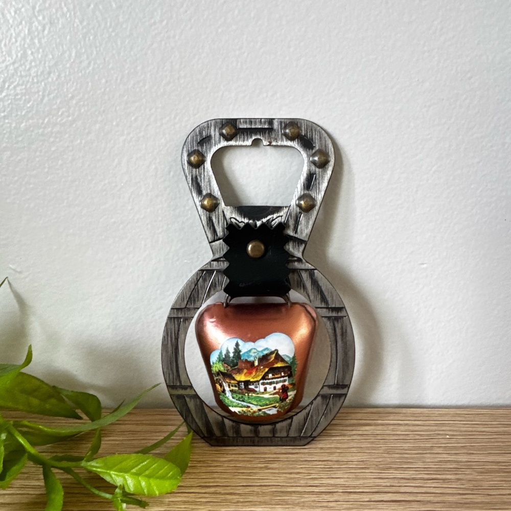 Decorative Bottle Opener with Copper Bell Accent